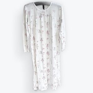 Mini Boden Pink Fairies & Mushrooms Cotton Long Sleeve Nightgown Loved ~ 13-14Y